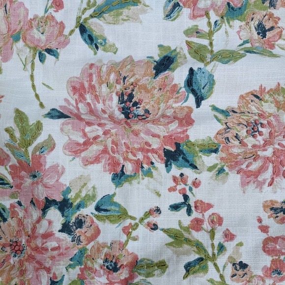 2 Lacourte Julius 14" x 26" Embroidered Floral Throw Pillow Covers Pastel Pink - Picture 4 of 8